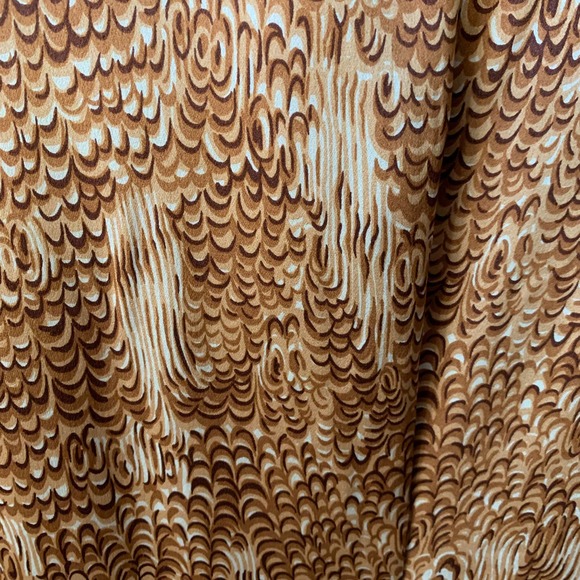 Anthropologie Beth Bowley Dress 100% Silk Lace & Beaded Detail Brown Cream Sz 2 - Picture 6 of 8